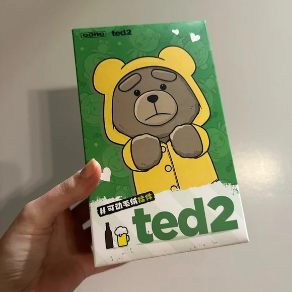 NEW AUTHENTIC UNOPENED POP MART TED 2 Bear Series Plush Pendant - Raincoat Bear - Picture 4 of 9